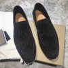 Koppels Schoenen Zomer Lopen Charms Verfraaid Suede Loafers Mocassins Echt Leer Casual Slip Op Flats Mannen Luxe