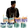 Envoltório 30 peças sacos de presente eid mubarak sacos doces ramadan festival favor sacos para embrulho de presente ramadã 30 peças embrulho de presente celofane