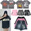 Camicie da pista per tracce Hellstar per donna designer maglietta da uomo a maniche corte felpette di High Street Hip Hop Fashion Equipa