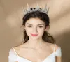 Vintage Baroque Pearl Queen King Bride Tiaras Corns for Women Heakdress