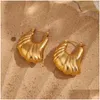 Dangle Chandelier Earrings Hollow Special-Shaped Wing Drop Hypoallergenic 18K Gold Plated Decoration 316L Stainless Steel Womens Deliv Oti9C