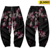 Japansk stil FR -tryck Sweatpants Men Multi Pocket LG Cargo Pant Harajuku Joggger Trousers Streetwear Pants Plus Size 6xl G1AQ#