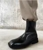 Botas estilo vintage zíper livrando para homens alto deslizamento em couro de patente mens chlese boot sapatos