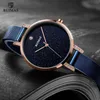 RUIMAS Simple Analog Dress Women's Watches Rostfritt stål Mesh Strap Quartz handledsklockor Lady Watch179r