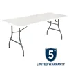 Camp Furniture Table pliante de 6 pieds en Mesa de pique-nique moucheté blanc