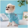 Abbigliamento per cani Abbigliamento firmato Cani di marca Camicie stampate con lettere classiche T-shirt estive per animali domestici Gilet per cuccioli fresco Traspirante Animali morbidi S Dhv7S