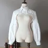 En dentelle à manches longues Fake Coll Coll Shirt blanc collier détachable Fake Femmes Vintage Lace Medames Faux Collier de chemisier Half Shirt 240314