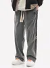 Japonais Streetwear Corduroy Pantalon de survêtement rayé Hommes Vêtements Couple coréen Sport Pantalon de jogging Harajuku Pantalon droit décontracté k0Dc #
