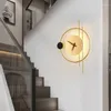 Wall Lamp Modern Clock LED Lights Creative Design Sconce Real For Decor Home Living Room Bedroom With Light