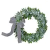 Fiori decorativi Corona di coniglio Foglia artificiale Decorazione primaverile per matrimonio Ghirlanda con farfallino per la decorazione in plastica della porta d'ingresso