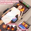 Electric Massage Mattress Vibrating Heating Infrared Massager Cushion For Neck Back Foot Full Body Pain Stress Relief Relax 240309