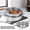 ダブルボイラーキッチン蒸しポット多機能ホームスチーマー通気性食品調理器具