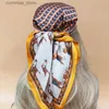 Bandanas Durag Bandanas Durag les quatre saisons, foulard de Style luxueux, 70x70cm, foulard de plage, protection solaire, Design carré, Hijab en soie, Y240, nouvelle collection 2023