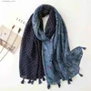 Bandanas Durag Bandanas Durag Luxury Design Print Warm Shawl Women Fashion Cotton and Linen Scarves Populära 180x90cm LRAGE SCARF FOUR SEASONS NY Y240327