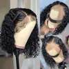 Wiggogo perruque de cheveux courts Bob cheveux humains bouclés avant de lacet 13X4 Hd frontale sans colle perruques karmiu