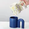 Ensembles de service à thé tasse en céramique de niveau d'apparence élevée Ins Wind créatif grande capacité Design sens Niche Couple tasse cadeau d'anniversaire fille