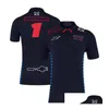 Motorradbekleidung 2024 Neues F1-Rennshirt Sommer Herren- und Damen-Kurzarm-T-Shirt Gleiche individuelle Drop-Lieferung Automobile Motorrad Otmnt