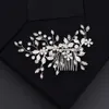 Headpieces Fashion Wedding Hair Accessories Comb Crystal Leaves Bridal Headdresses for hair Ornaments Women Pearls Jewelry