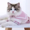 Roupas hoopet estilo marinho cuate roupas de gato menina pequeno cão saia roupas para animais de estimação verão primavera vestido de gato roupas de cachorro acessórios de gato