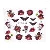 Klistermärken dekaler nagel 1 pc blomma blad träd sommar tips djur fjäril tatuering vatten överföring reglage decal manikyr konst dekoration dro dh54q