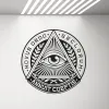 Adesivos todos vendo olho adesivo de vinil pirâmide olho decalque da parede illuminati sinal decalques parede vinil decoração para casa sala estar quarto mural g381