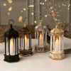 Miniaturen Vintage LED-kaarslantaarnlicht Hangend decoratief licht met haak Batterij Inclusief decoratie voor thuis Halloween Party Decor