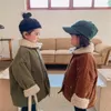 Ceketler 2024 Varış Kızlar Erkekler kalınlaşmış kadife ceket kış pamuk moda tam kollu çocuk ceket 2-8 yıl