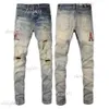 Pantaloni da uomo di alta moda da strada per pantaloni da uomo Pantaloni da motociclista ricamati Pantaloni strappati da donna Jeans strappati con foro denim dritto Streetwear Jeans Amiriis slim