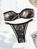 Mulheres Swimwear Strapless Push Up Mulheres Sexy Bikini Sets 2024 Verão Moda Micro Cintura Baixa Maillots de Bain Femme