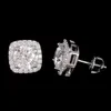 الرجال نساء S925 Sterling Silver White Gold Pass Test 0.5ct 1ct 1.5ct 2ct VVS1