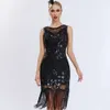 Fringe Vest 1920s High-End Banquet Party Sequin Dress 792776