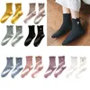 Women Socks Girls Floral Embroidery Ankle Ribbed Tube Hosiery