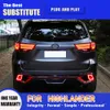 Auto Styling Rücklicht Montage Für Toyota Highlander LED Rücklicht 15-20 Rot/Schwarz Hinten Lampe Bremse Reverse parkplatz Lauflicht