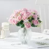 Fleurs décoratives pivoine artificielle en soie, fausse fleur, Vase de Table, accessoire de décoration de maison, Bouquet de mariée de mariage, Arrangement DIY