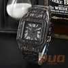 Håll Real Pass Diamond Test Moissanite Watch Full Diamond Iced Out Designer Classic Hip Hop Watch Luxury Jewely Watch Sapphire Mirror High Quality Original med Box