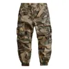 100% Cott Camoue Calças Cargo dos homens Ao Ar Livre de Alta Qualidade Militar Tático Multi Bolsos Sweatpants Calças Soltas de Combate U0D9 #