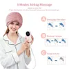 Tampa de alívio de enxaqueca elétrica airbag cabeça massagem calor vibração amassar toalha dor de cabeça tratamento de relaxamento anti stress máquina 240309