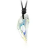 Pendant Necklaces Men And Women Antique Crystal Wolf Fang Tooth Necklace Vintage Rhinestone Jewelery Drop Delivery Dhgfz