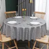 Pano de mesa 2024 Toalha de mesa redonda PVC impermeável e anti-incrustação para jantar ao ar livre