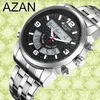 6 11 nouvelle montre Azan numérique à double fuseau horaire en acier inoxydable 3 couleurs Y19052103311r