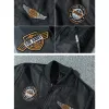 air Force MA1 Pilot Cott Jacket Men Double Sided Letter Embroidery Thicken Bomber Coat Retro Trendy Military Baseball Jersey W0BO#