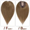 トッパースノイライト10x12cmヘアトッパー3.5x9cmシルクベースナチュラルヘアウィグ女性用ヘアピースクリップのための100％人間の髪