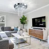Taklampor Frixchur Crystal Chandelier LED Light Round Modern For Living Room Bedroom Foyer Hallväg Kök