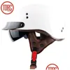 Hełmy motocyklowe Torc T55 Half Face kropka kropka z wewnętrznymi okularami przeciwsłonecznymi wyjmowanymi i zmywalnymi podszewką dla ADT11798453 Drop del otjut