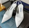 scarpe tacchi alti sandali di marca di marca estate sandalo di lusso tacco basso marche scarpe da sera pompe in pelle spazzolata nera pelle verniciata bianca nuda scarpe da sposa