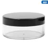 Opslagflessen 30 g / 50 g plastic losse poederpot met zeef Lege cosmetische container Zwarte matte dop Make-up Compacte draagbare doos