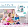 Machines Kids Simulation Sewing Machine Toy Mini Furniture Toy Educational Learning Design Clothing Toys Creative Gifts For Girl Children