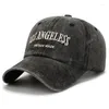 Ball Caps Green Baseball Cap Female Street Wash Letter Thorn Soft Top Embroidered Duck Hat Male Spring Summer Visor