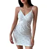 Vestidos casuais mulheres impresso boho sundress para mulheres vestido de verão v pescoço sem mangas tanque praia noiva chique feminino bonito casamento