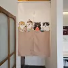Gardiner rolig söt kattdörr gardin noren vardagsrum sovrum partition gardiner draperar kök ingången hängande halvvägar